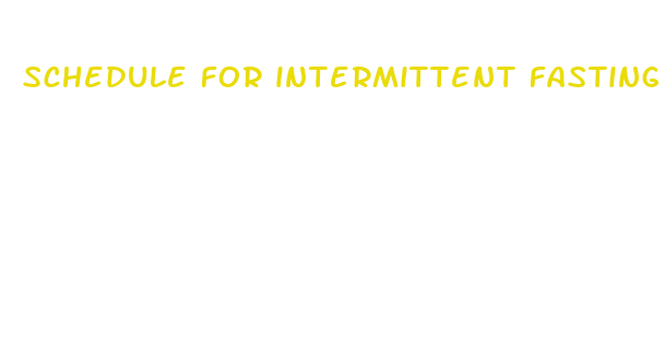 schedule for intermittent fasting