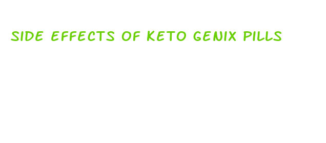 side effects of keto genix pills