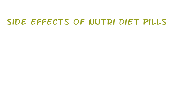 side effects of nutri diet pills