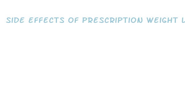 side effects of prescription weight loss pills