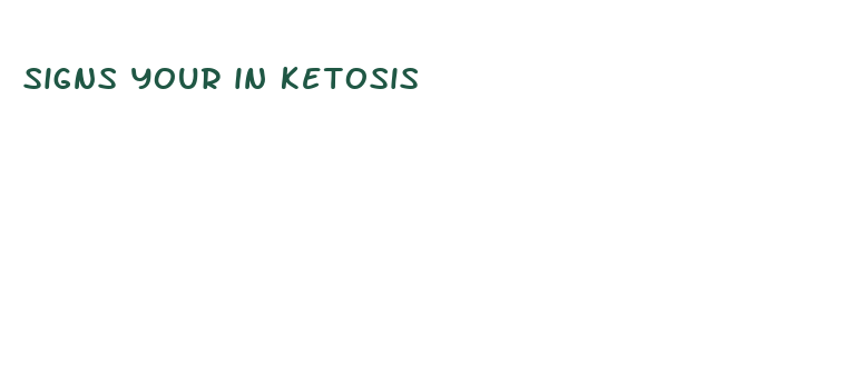 signs your in ketosis