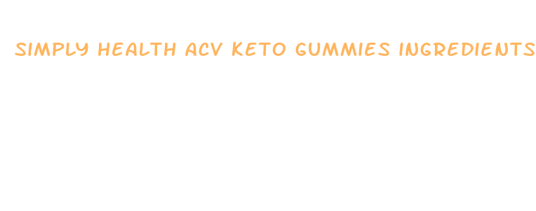 simply health acv keto gummies ingredients