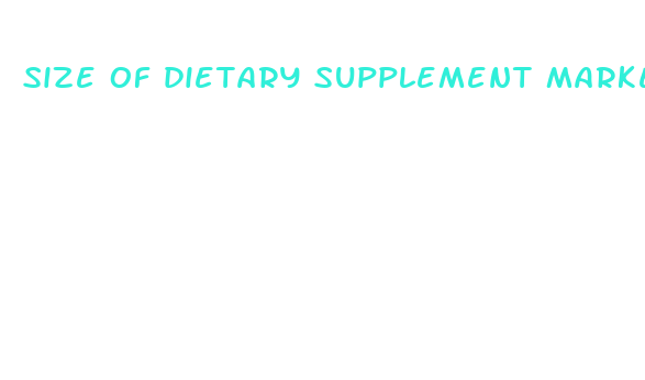 size of dietary supplement market weight loss