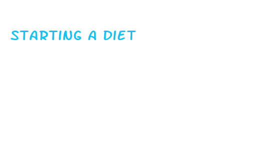 starting a diet