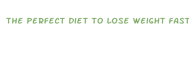 the perfect diet to lose weight fast