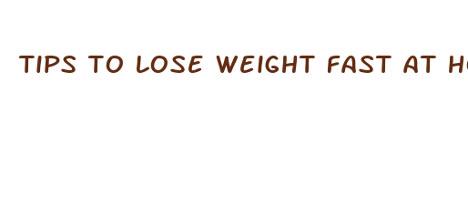 tips to lose weight fast at home