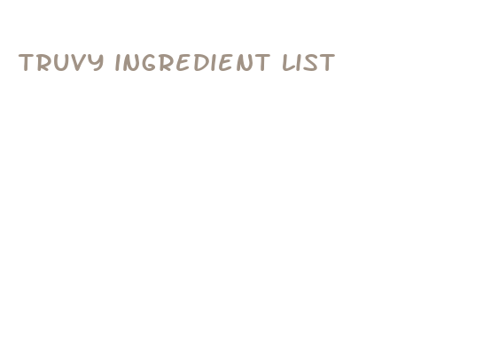 truvy ingredient list