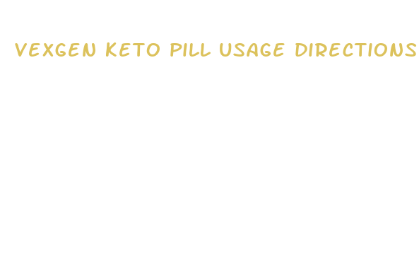 vexgen keto pill usage directions