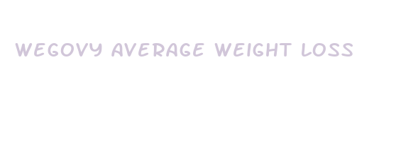 wegovy average weight loss