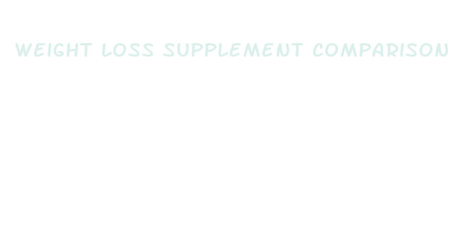 weight loss supplement comparison chart