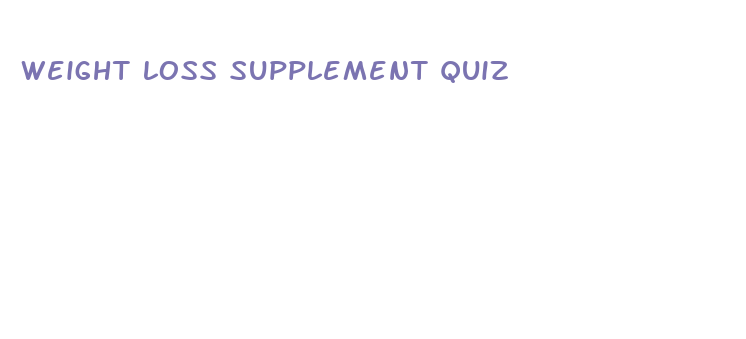 weight loss supplement quiz