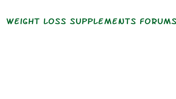 weight loss supplements forums