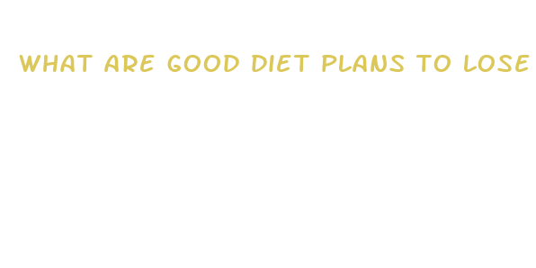 what are good diet plans to lose weight fast