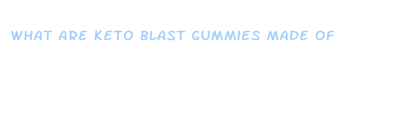 what are keto blast gummies made of