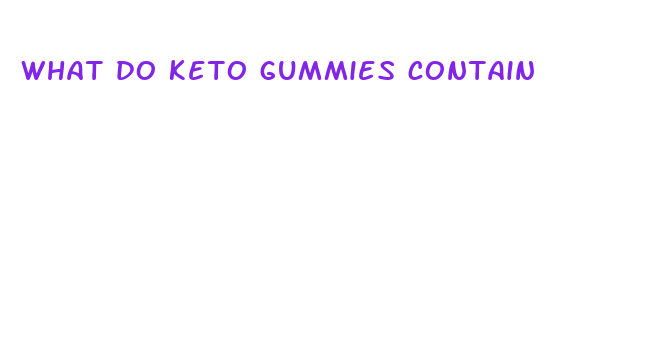 what do keto gummies contain