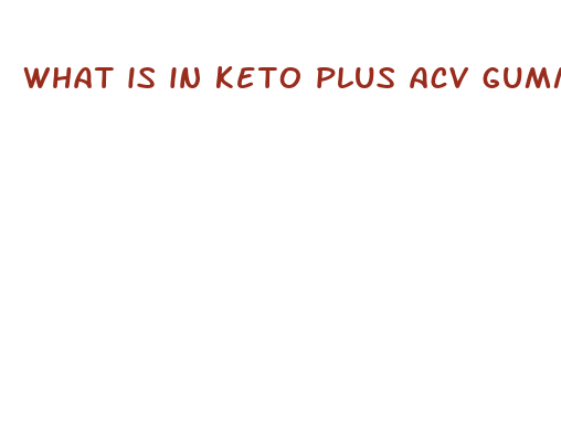 what is in keto plus acv gummies