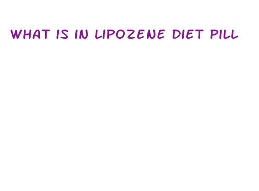 what is in lipozene diet pill