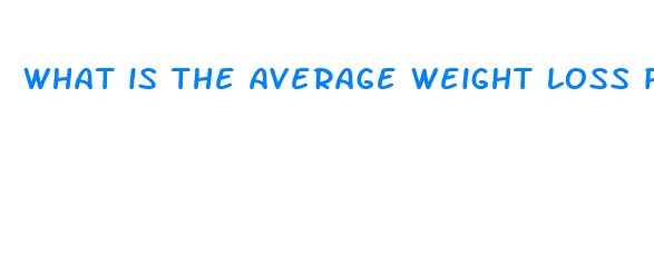 what is the average weight loss per week