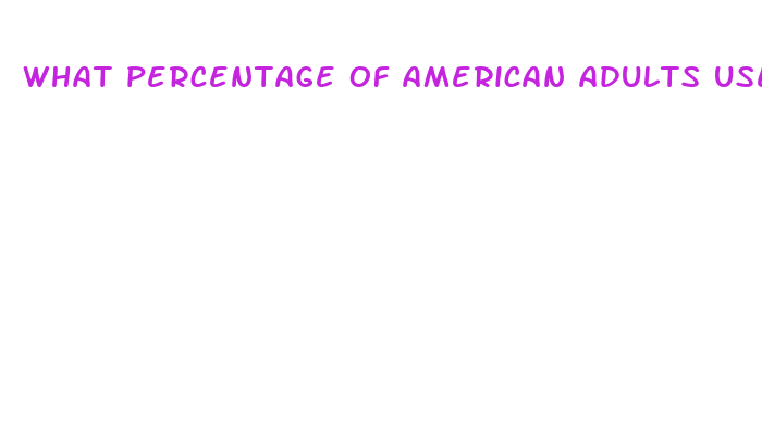 what percentage of american adults use weight loss supplements