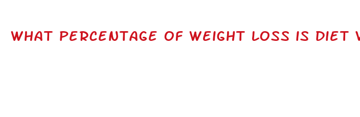 what percentage of weight loss is diet vs exercise