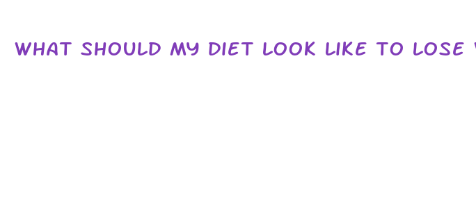 what should my diet look like to lose weight