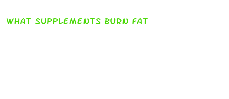 what supplements burn fat