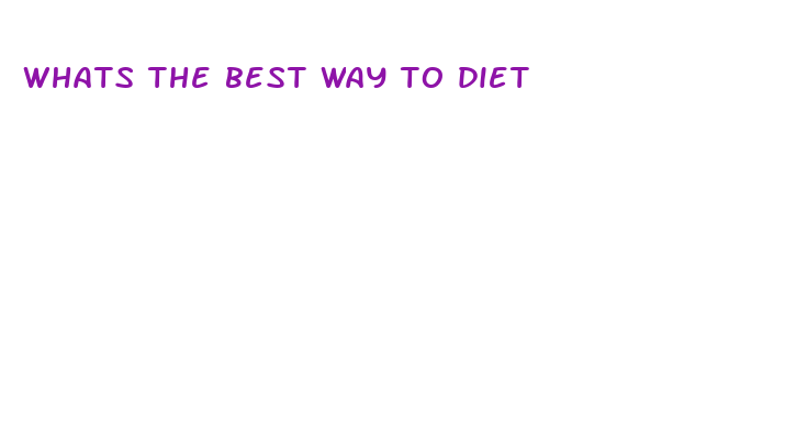 whats the best way to diet