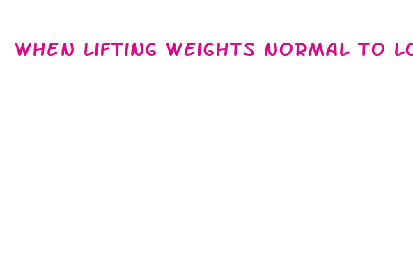 when lifting weights normal to lose weight fast