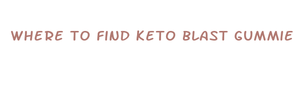 where to find keto blast gummies